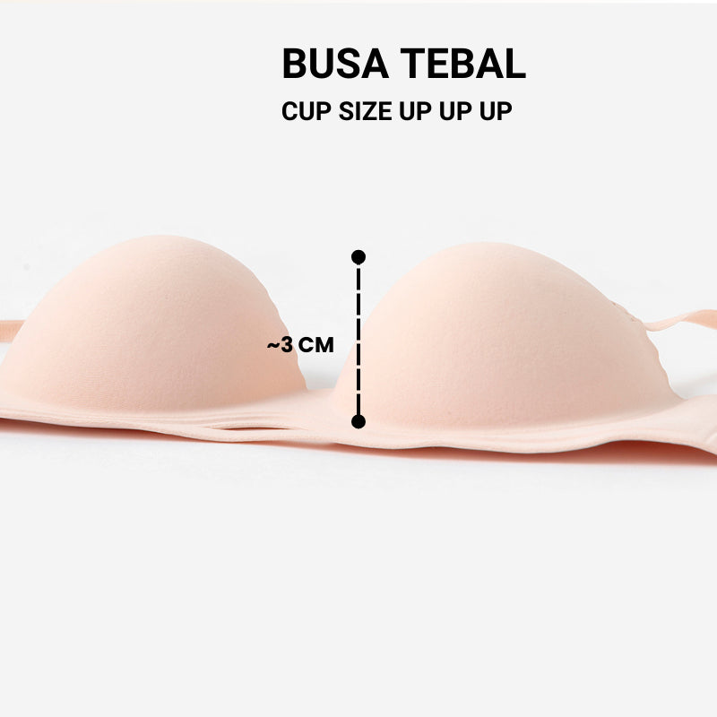 URU Yours - HandLift Bra Push-Up Ultra 2-in-1 busa tebal bahan lembut