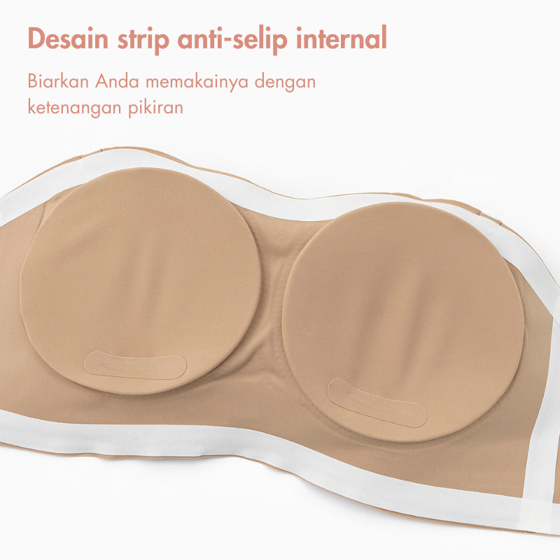 URU REAL - Bra Tanpa Tali 100% Anti Selip | Wireless Premium bh spandex nylon Lembut strapless bra