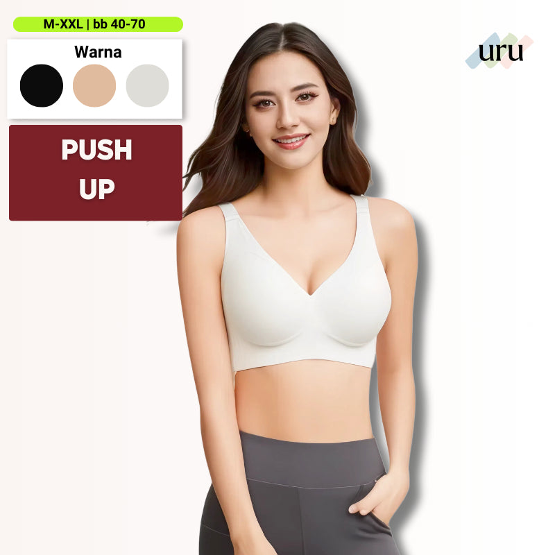 URU Bra Renda Halus + Support Jelly Seksi & Natural Jumbo Size bra khusus naikin payudara