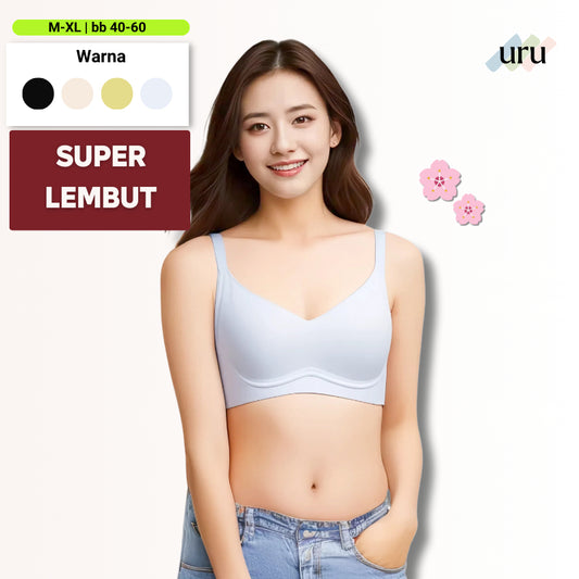 URU W-Support Bunga Bra | Bh Wanita Tipis Seamless Kualitas Jepang tanpa kawat push up nylon