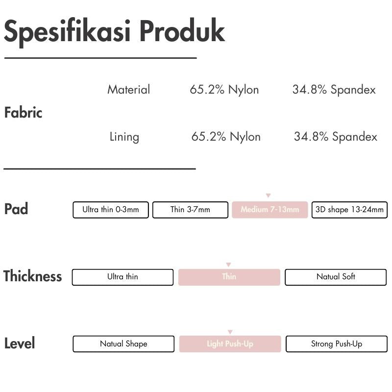 URU Bra Renda Halus + Support Jelly Seksi & Natural Jumbo Size bra khusus naikin payudara