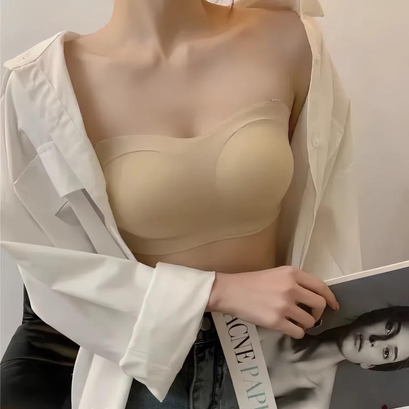 URU REAL - Bra Tanpa Tali 100% Anti Selip | Wireless Premium bh spandex nylon Lembut strapless bra