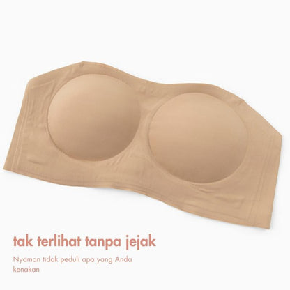 URU REAL - Bra Tanpa Tali 100% Anti Selip | Wireless Premium bh spandex nylon Lembut strapless bra